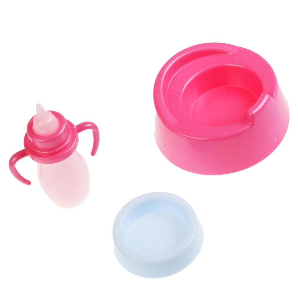 Интерактивный пупс Анечка и её питомец 35 см пьет писает закрывает глаза 4 аксессуара  